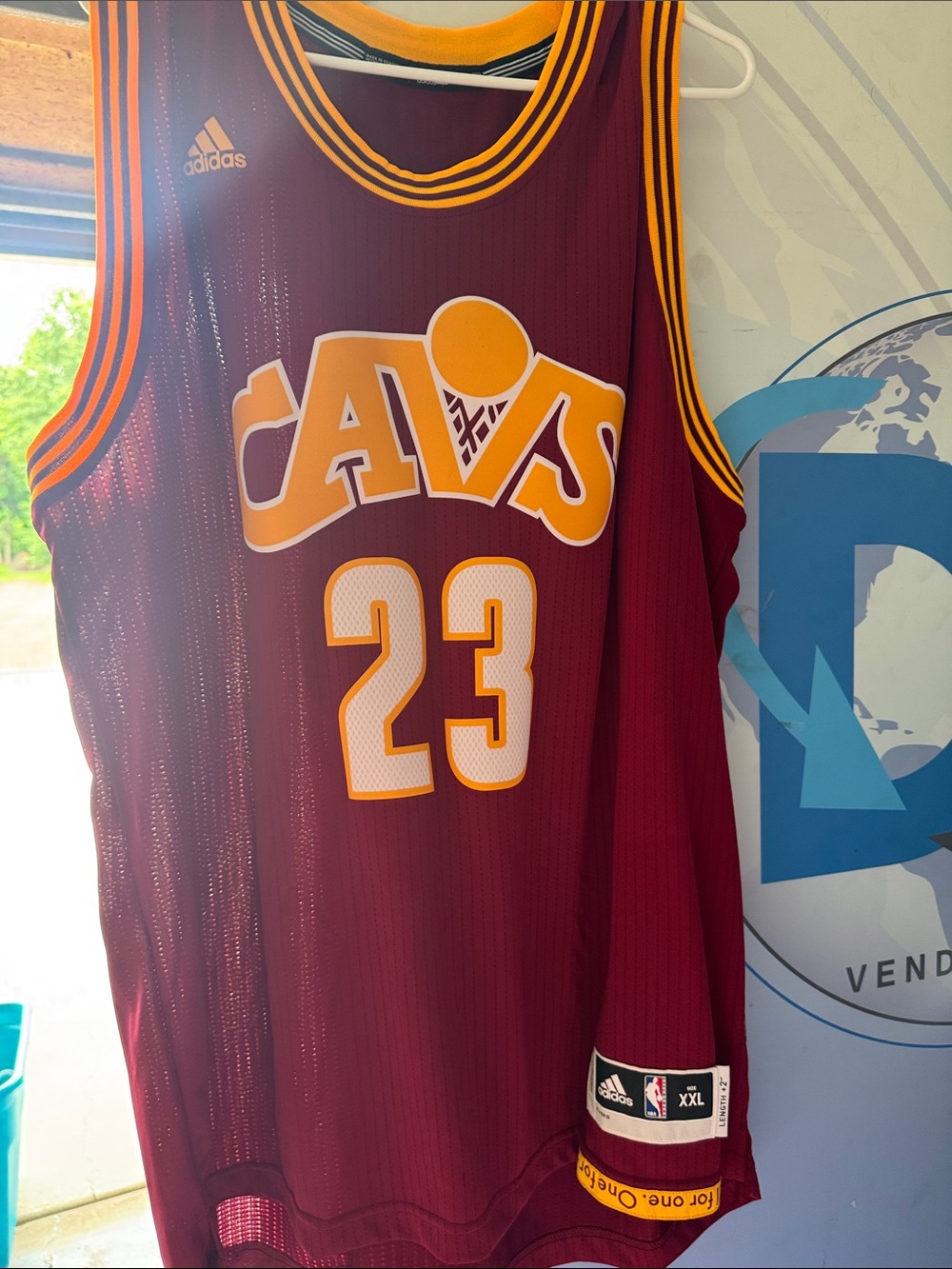 adidas Maroon and Gold Cavs #23 Basketball Jersey